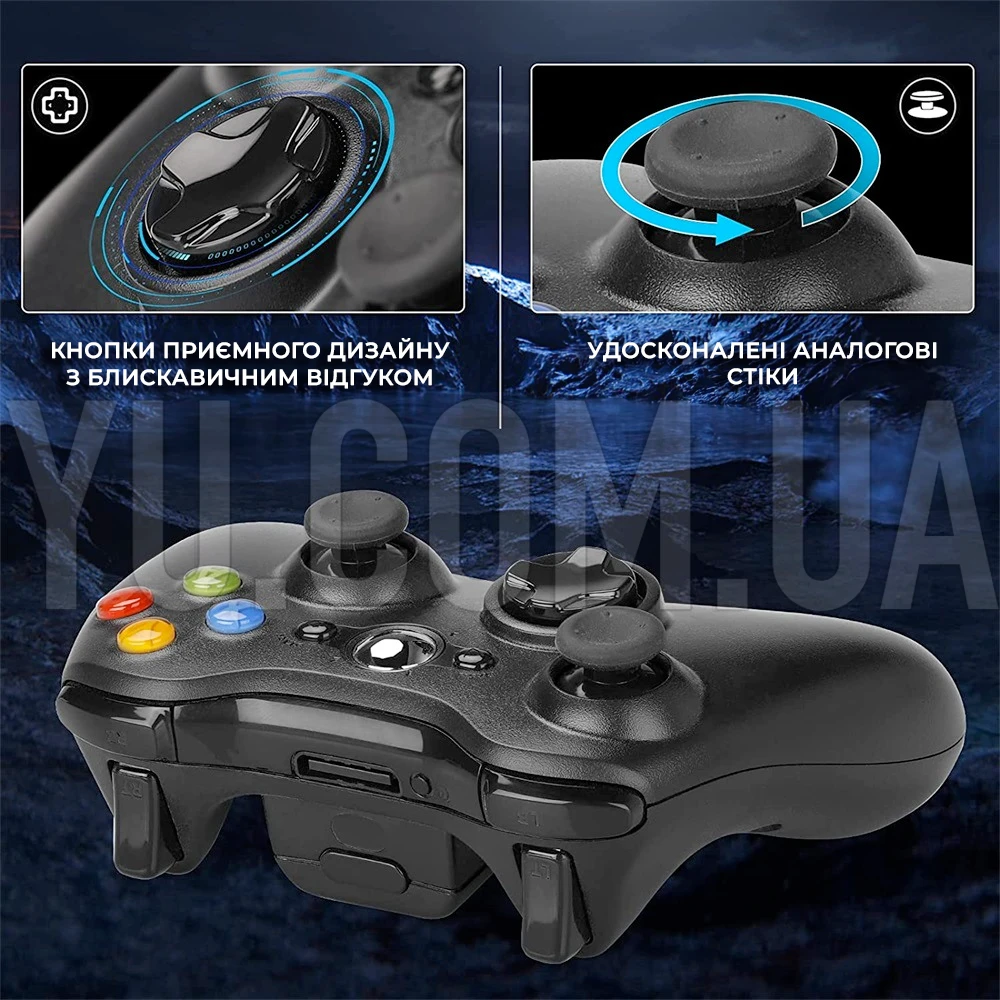 Бездротовий геймпад XBOX 360 Wireless Controller ігровий джойстик для PC